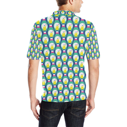 Bowling Pattern Print Design 04 Men Polo Shirt