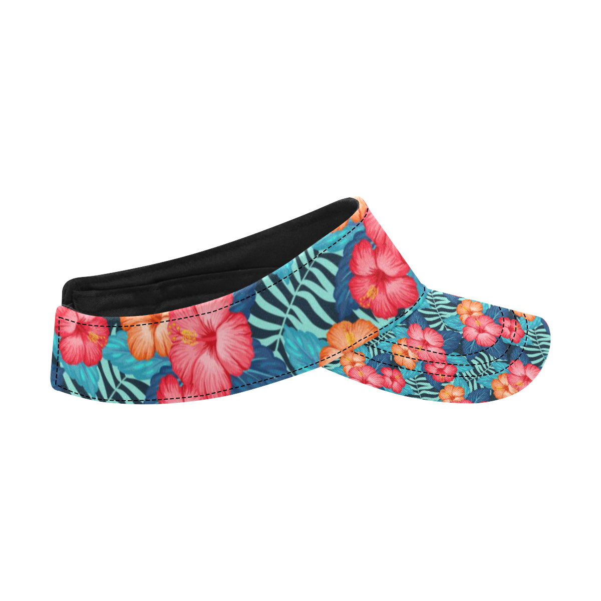 Red Hibiscus Pattern Print Design HB02 Unisex Sun Visor