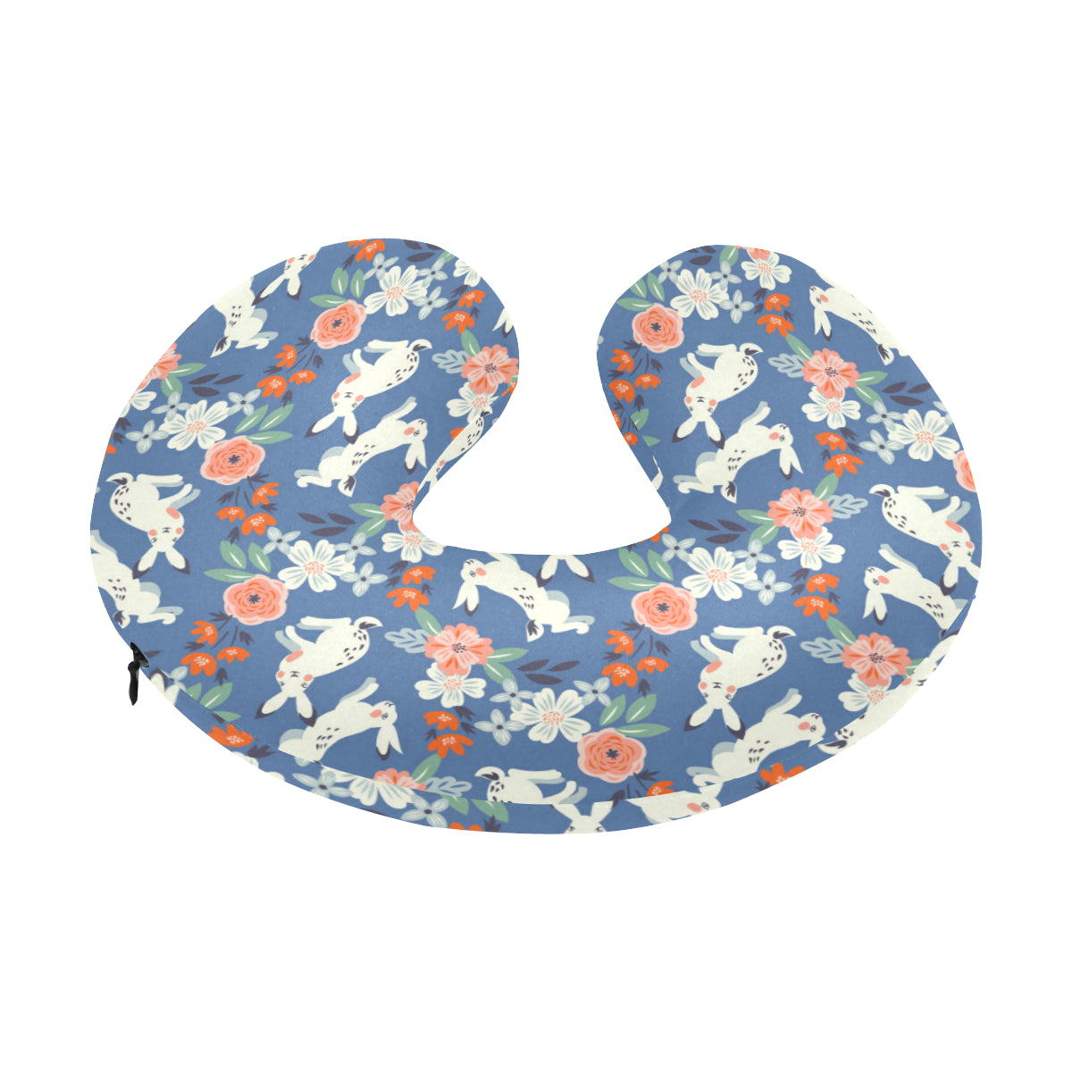 Bunny Pattern Print Design 07 U-Shaped Travel Neck Pillow
