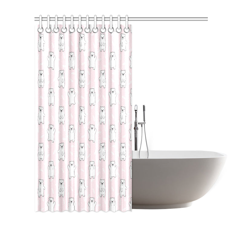 Polar Bear Pattern Print Design PB09 Shower Curtain
