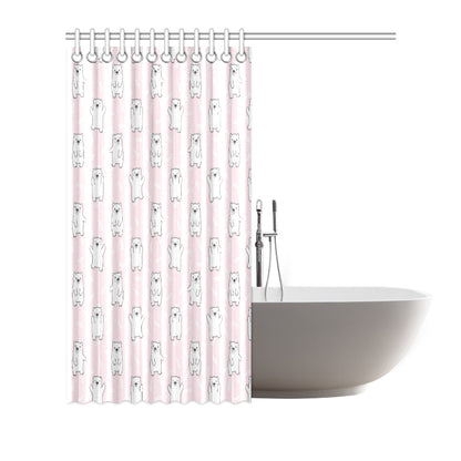 Polar Bear Pattern Print Design PB09 Shower Curtain