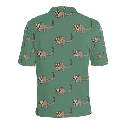 Sugar Glider Pattern Print Design 01 Men Polo Shirt