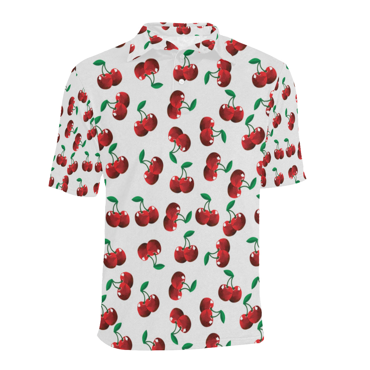 Cherry Pattern Print Design 01 Men Polo Shirt