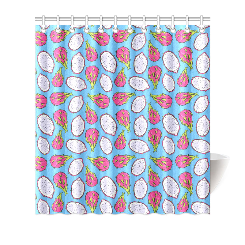 Dragonfruit Pattern Print Design DF04 Shower Curtain