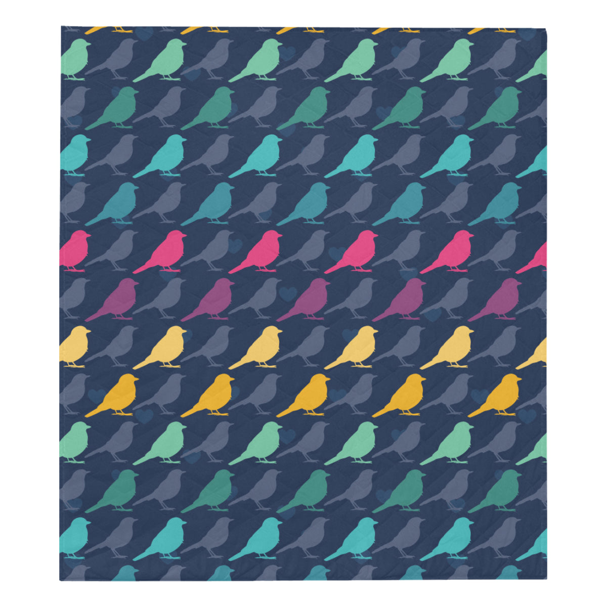 Birds Pattern Print Design 01 Premium Quilt