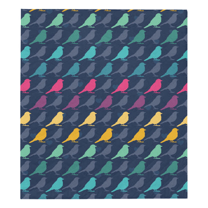 Birds Pattern Print Design 01 Premium Quilt
