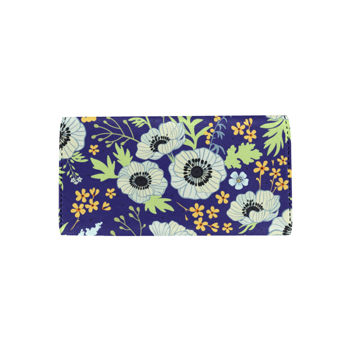 Anemone Pattern Print Design AM06 Women's Trifold Wallet