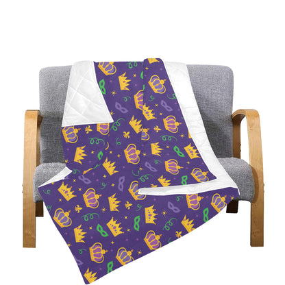 Mardi Gras Pattern Print Design 03 Premium Quilt