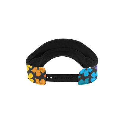 Flower Power Rainbow Spiral Print Unisex Sun Visor