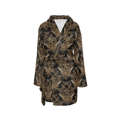Eye of Horus Mandala Style Women's Fleece Robe