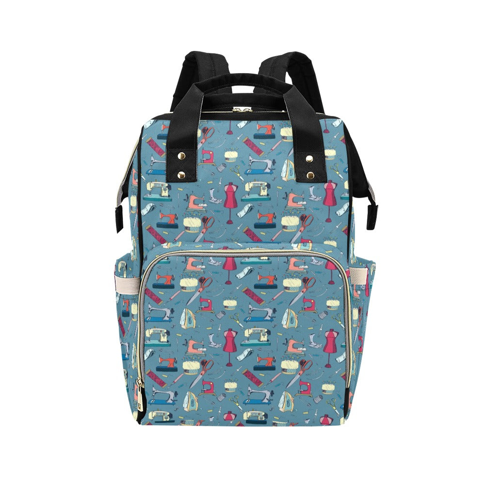 Sewing Equipment Print Design LKS301 Diaper Bag Backpack