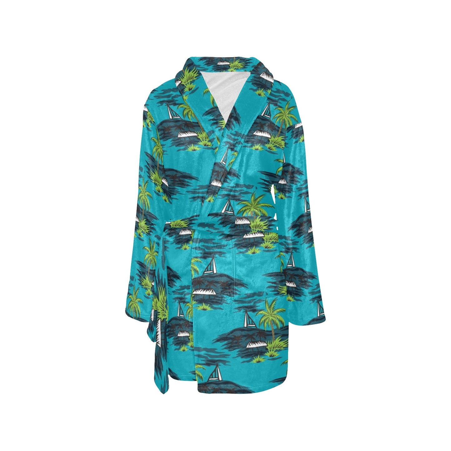 Pacific island Pattern Print Design A01 Women's Fleece Robe