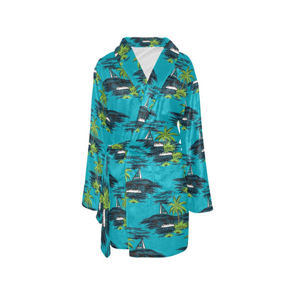 Pacific island Pattern Print Design A01 Women's Fleece Robe