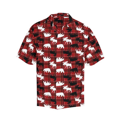 Moose Print Design LKS401 Men's Men's Hawaiian Shirt