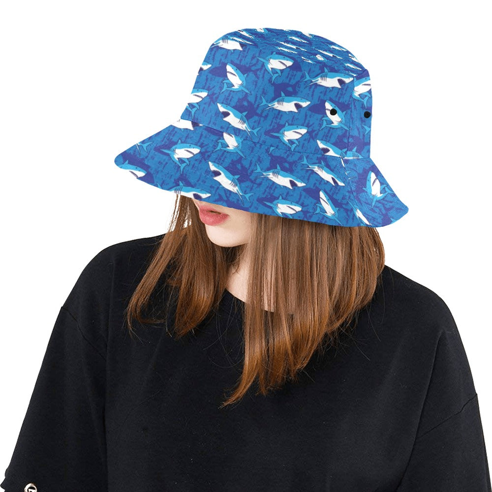 Shark Print Design LKS308 Unisex Bucket Hat