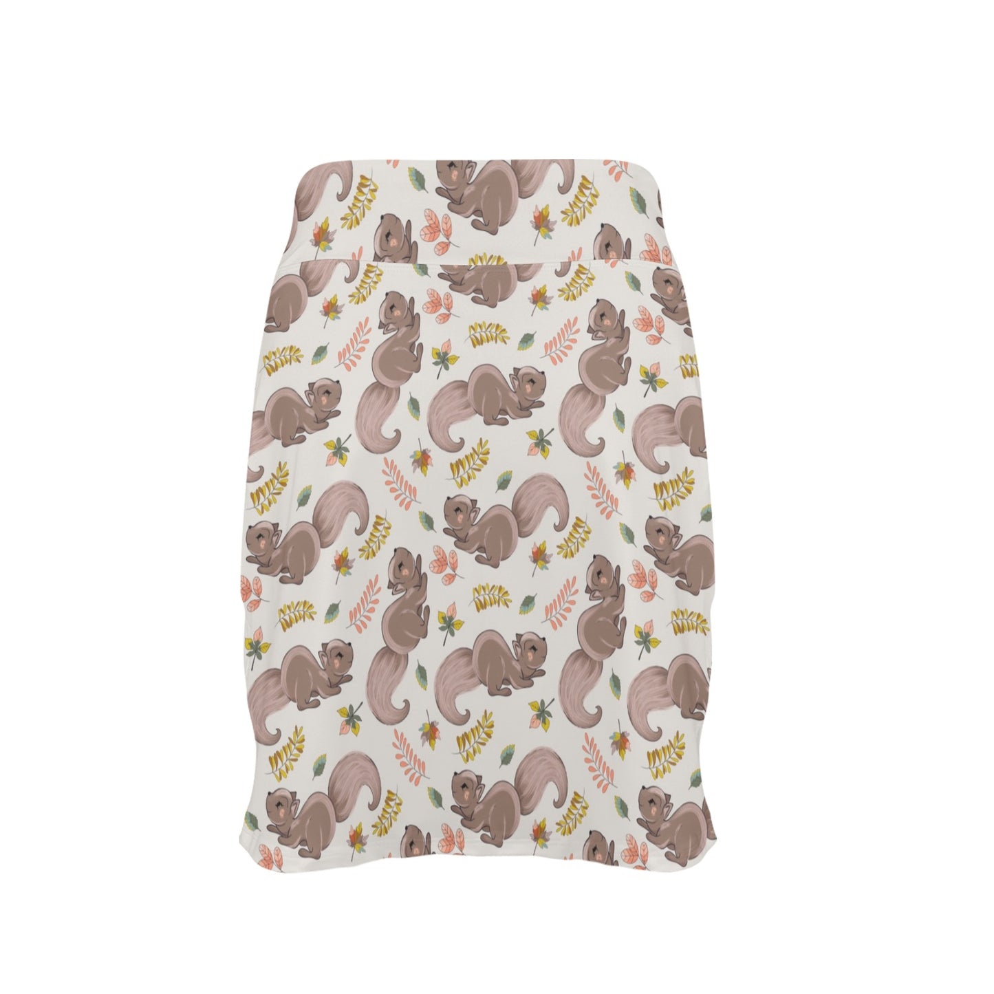 Squirrel Print Design LKS307 17" Golf & Pickleball Skort with Pockets