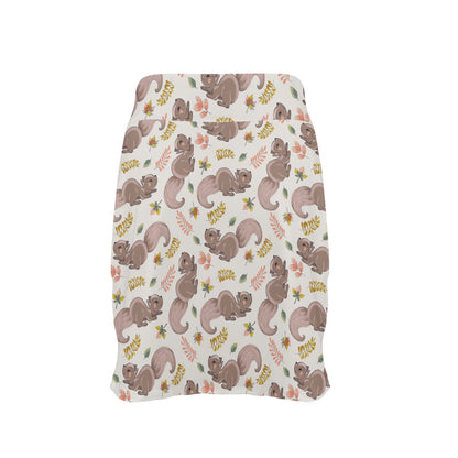 Squirrel Print Design LKS307 17" Golf & Pickleball Skort with Pockets