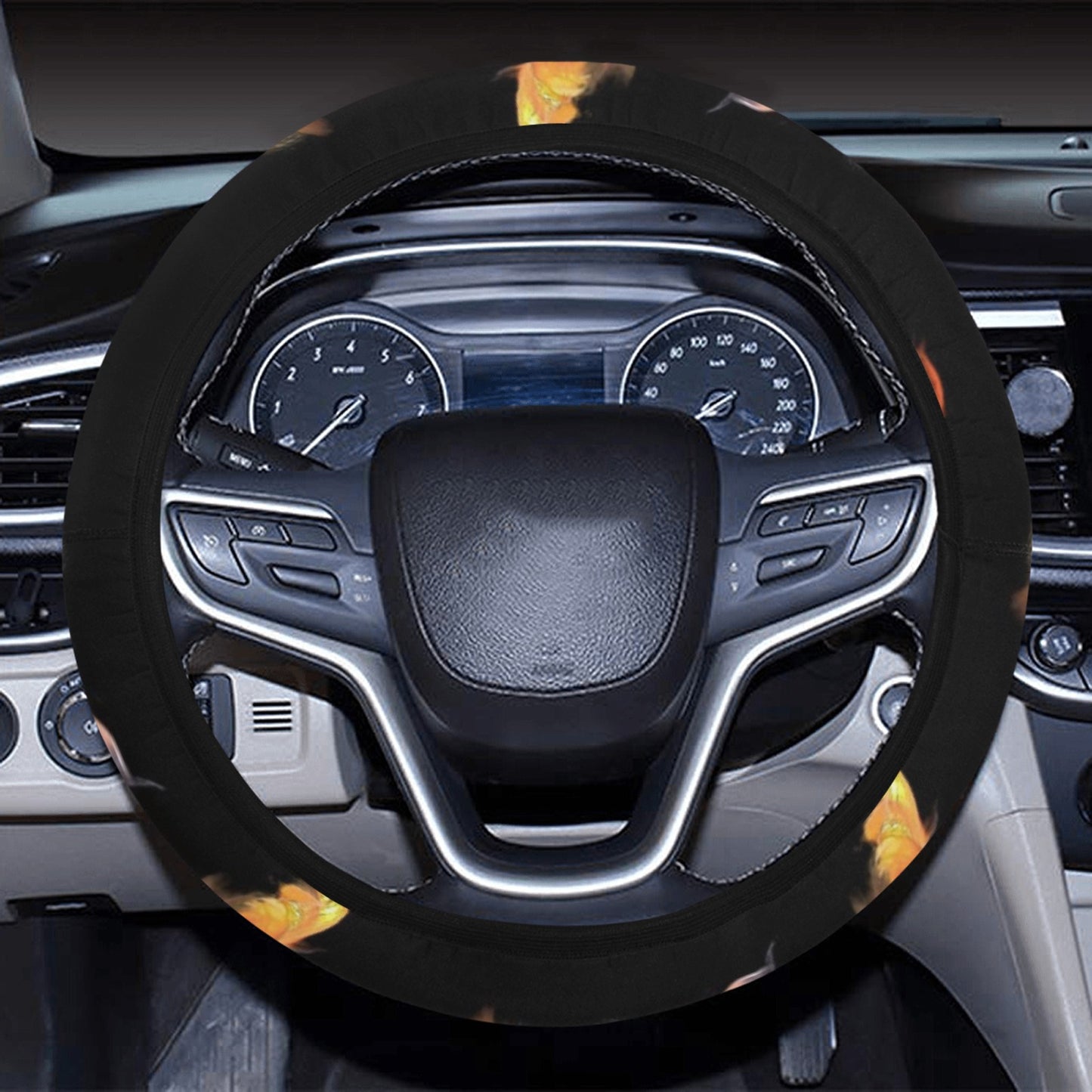 Goldfish Print Design LKS402 Steering Wheel Cover with Elastic Edge