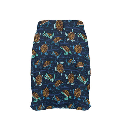 Sea Turtle Print Design LKS3011 17" Golf & Pickleball Skort with Pockets