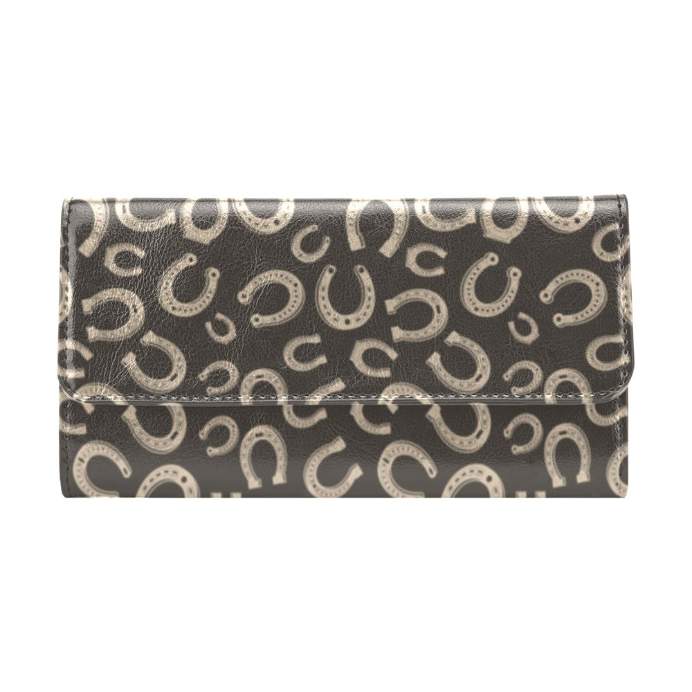 Horseshoe Print Design LKS303 Women's Trifold Wallet