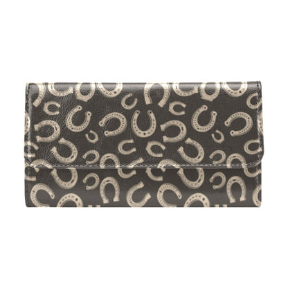 Horseshoe Print Design LKS303 Women's Trifold Wallet