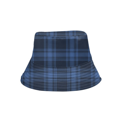 Tartan Blue Print Design LKS304 Unisex Bucket Hat
