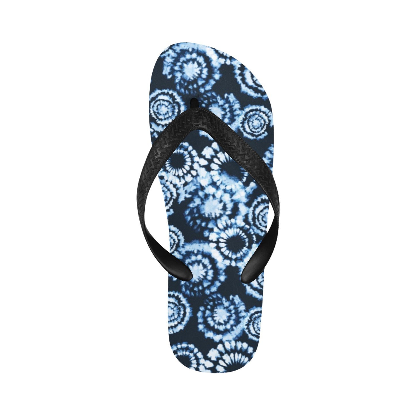 Tie Dye Dark Blue Print Design LKS306 Flip Flops