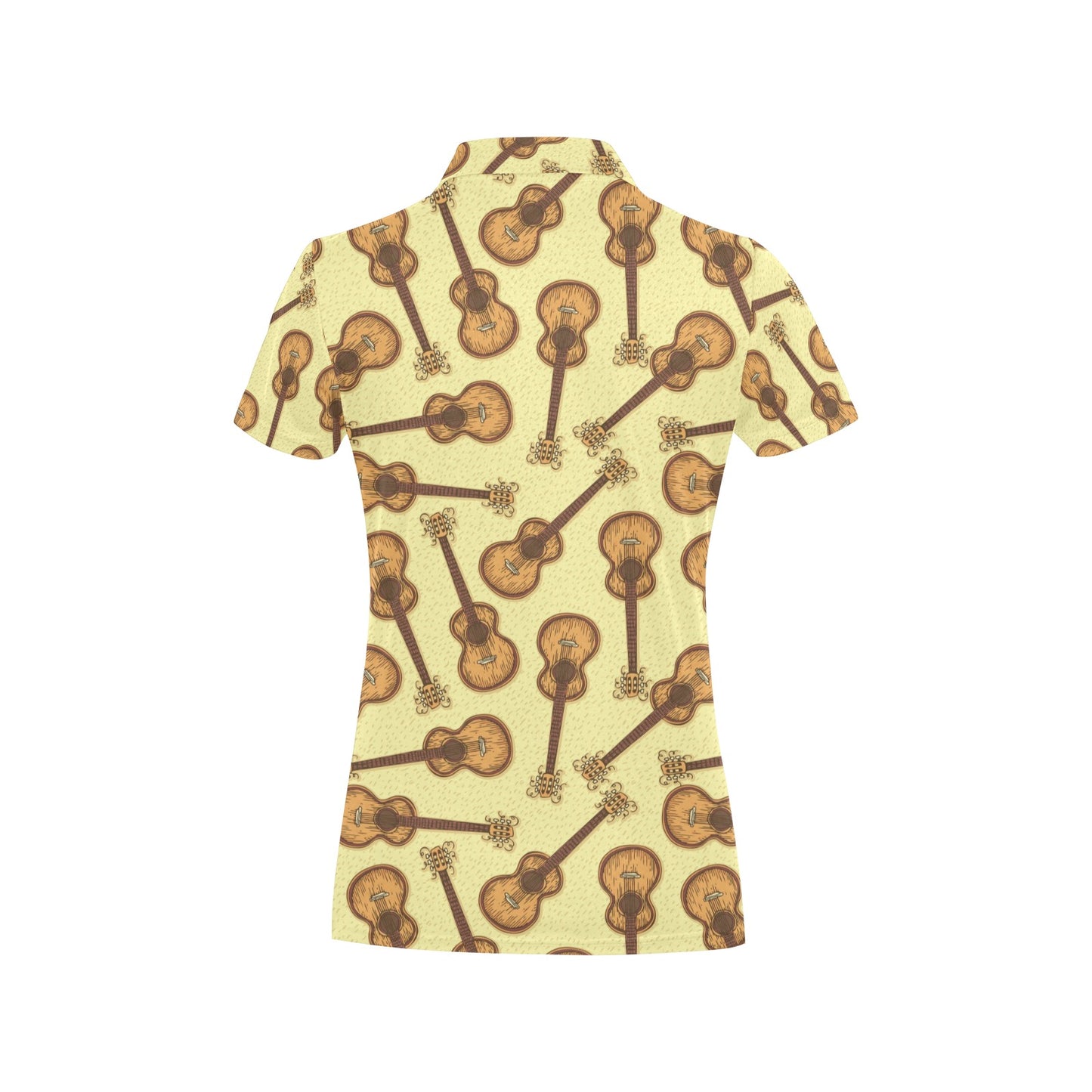 Acoustic Guitar Print Design LKS402 Women's Polo Shirt