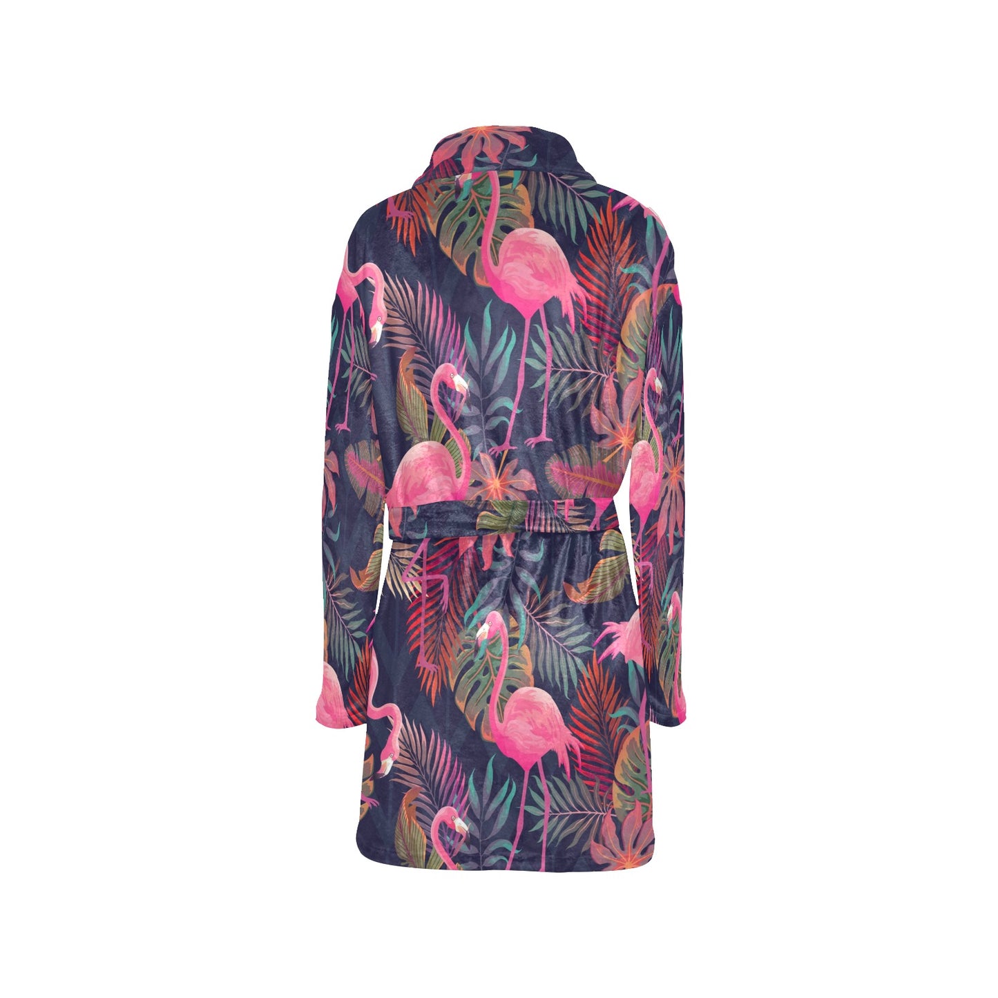 Flamingo Tropical Pattern Women's Fleece Robe