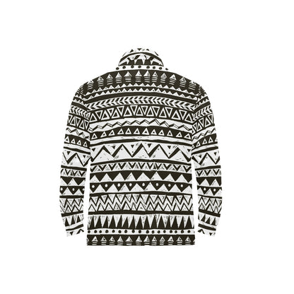 Hand draw Tribal Aztec Long Sleeve Polo Shirt For Men's