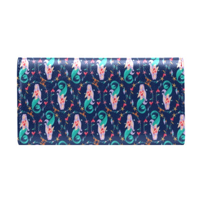 Mermaid Girl Cute Design Print Women's Trifold Wallet