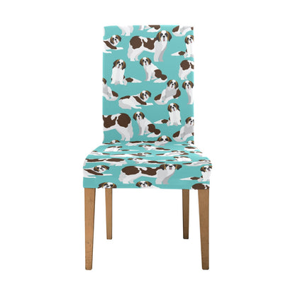 St Bernards Print Design LKS302 Dining Chair Slipcover
