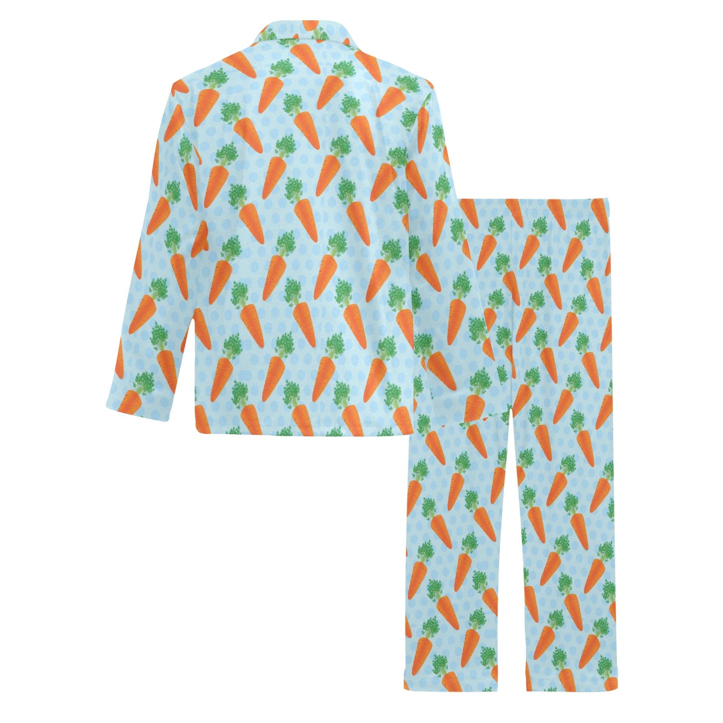 Carrot Pattern Print Design 01 Men's Long Pajama Set