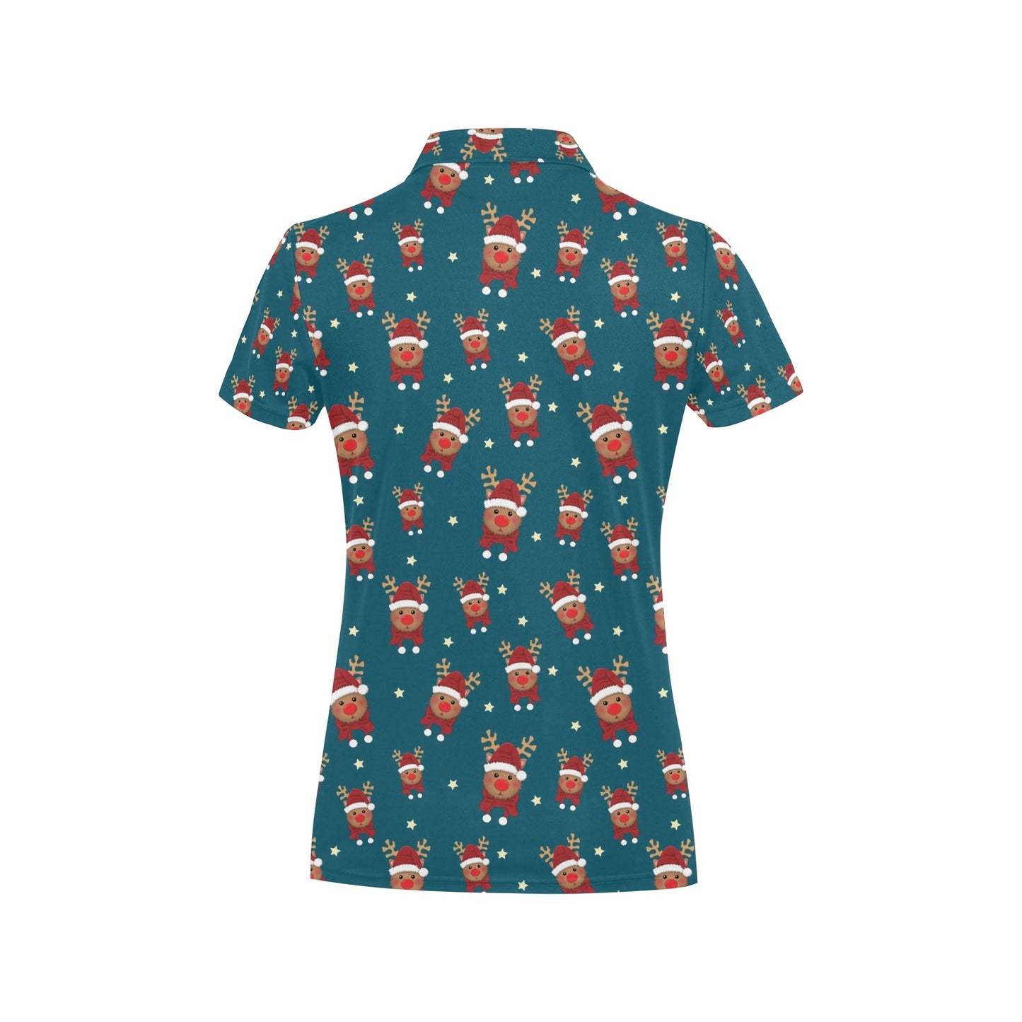 Reindeer Print Design LKS406 Women's Polo Shirt