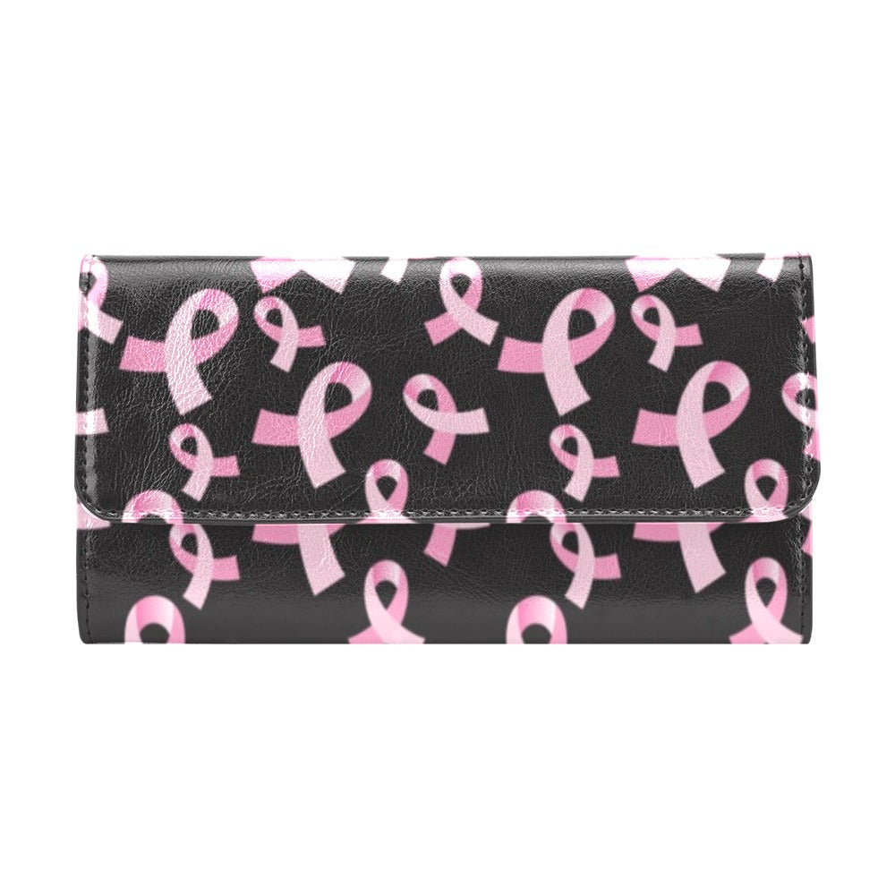 Breast Cancer Awareness Design Women's Trifold Wallet