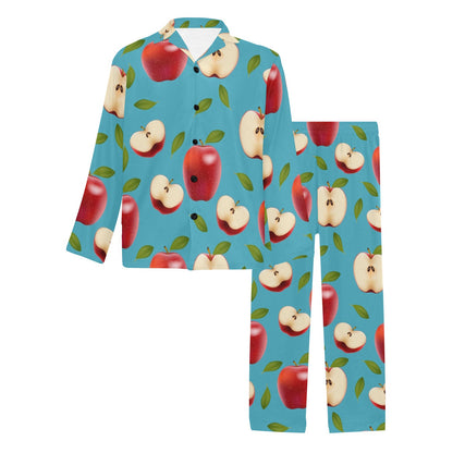 Apple Pattern Print Design AP012 Men's Long Pajama Set