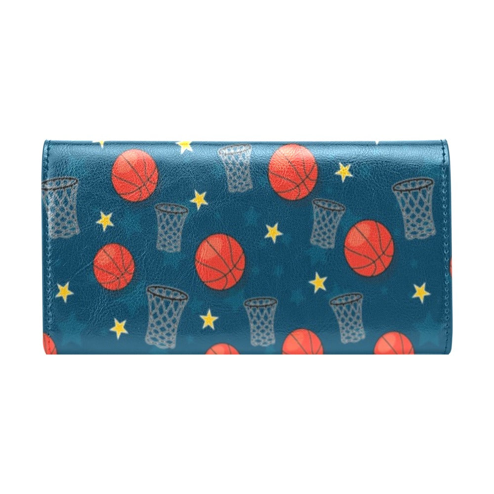 Basketball Classic Print Pattern Women's Trifold Wallet