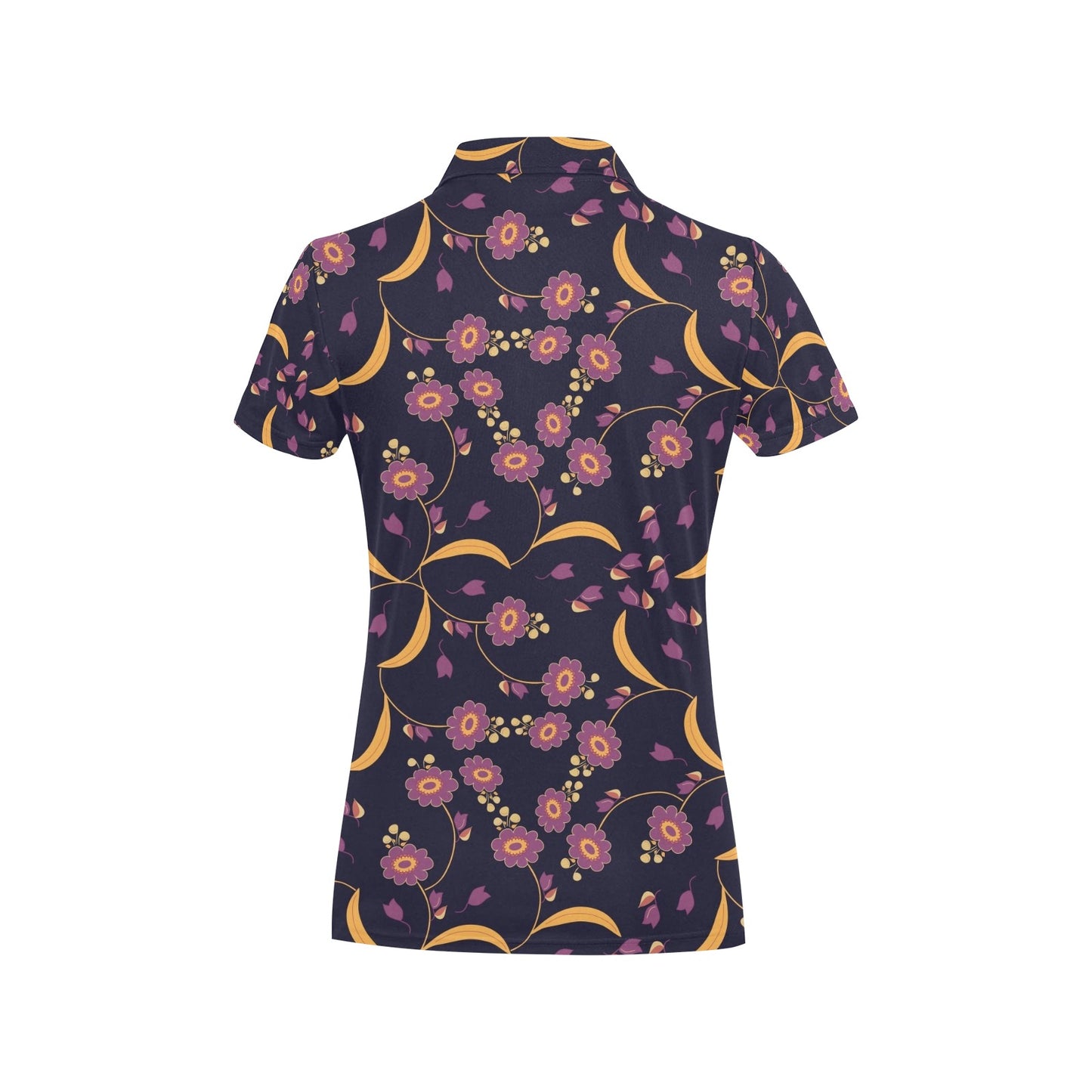 Anemone Pattern Print Design AM012 Women's Polo Shirt