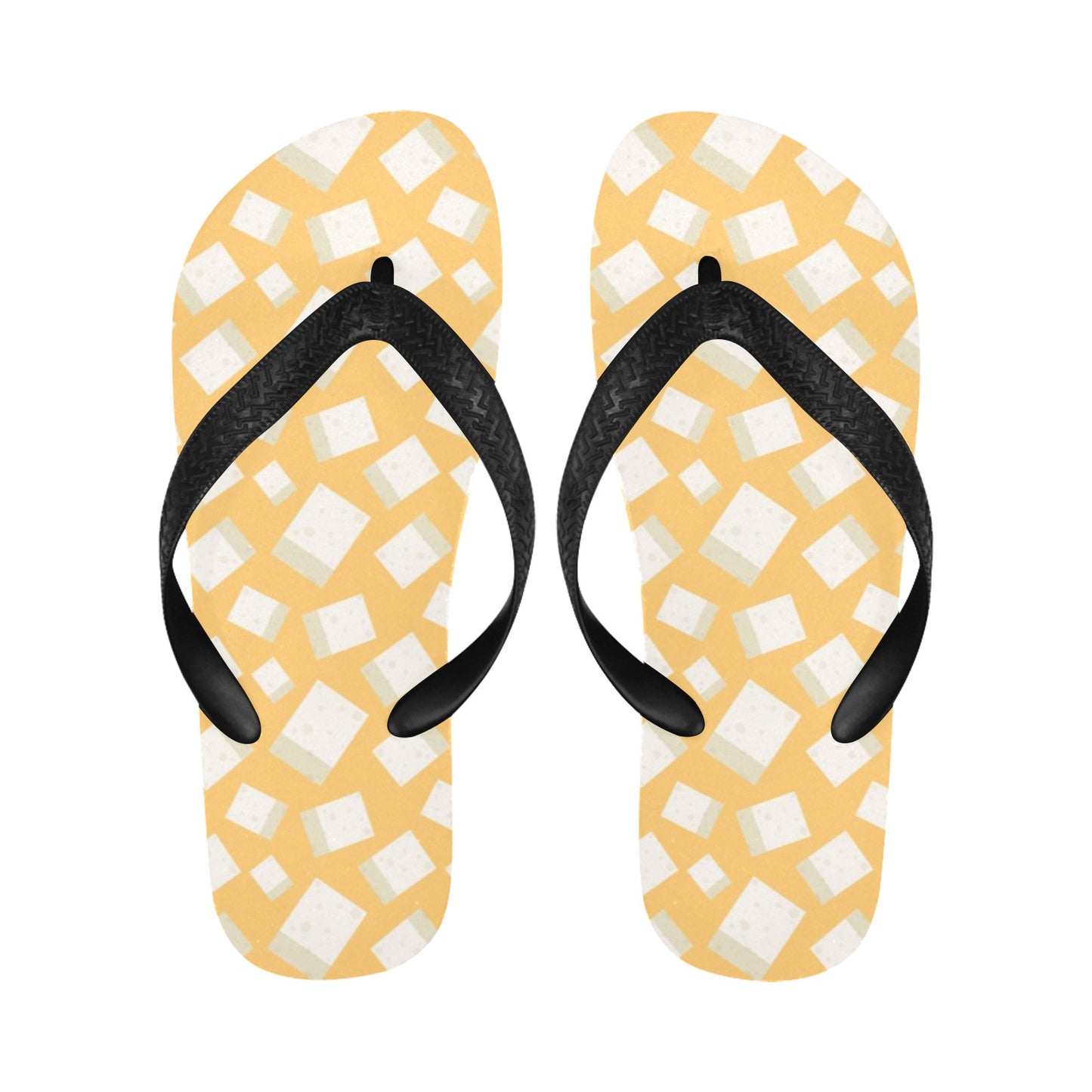 Tofu Print Design LKS302 Flip Flops