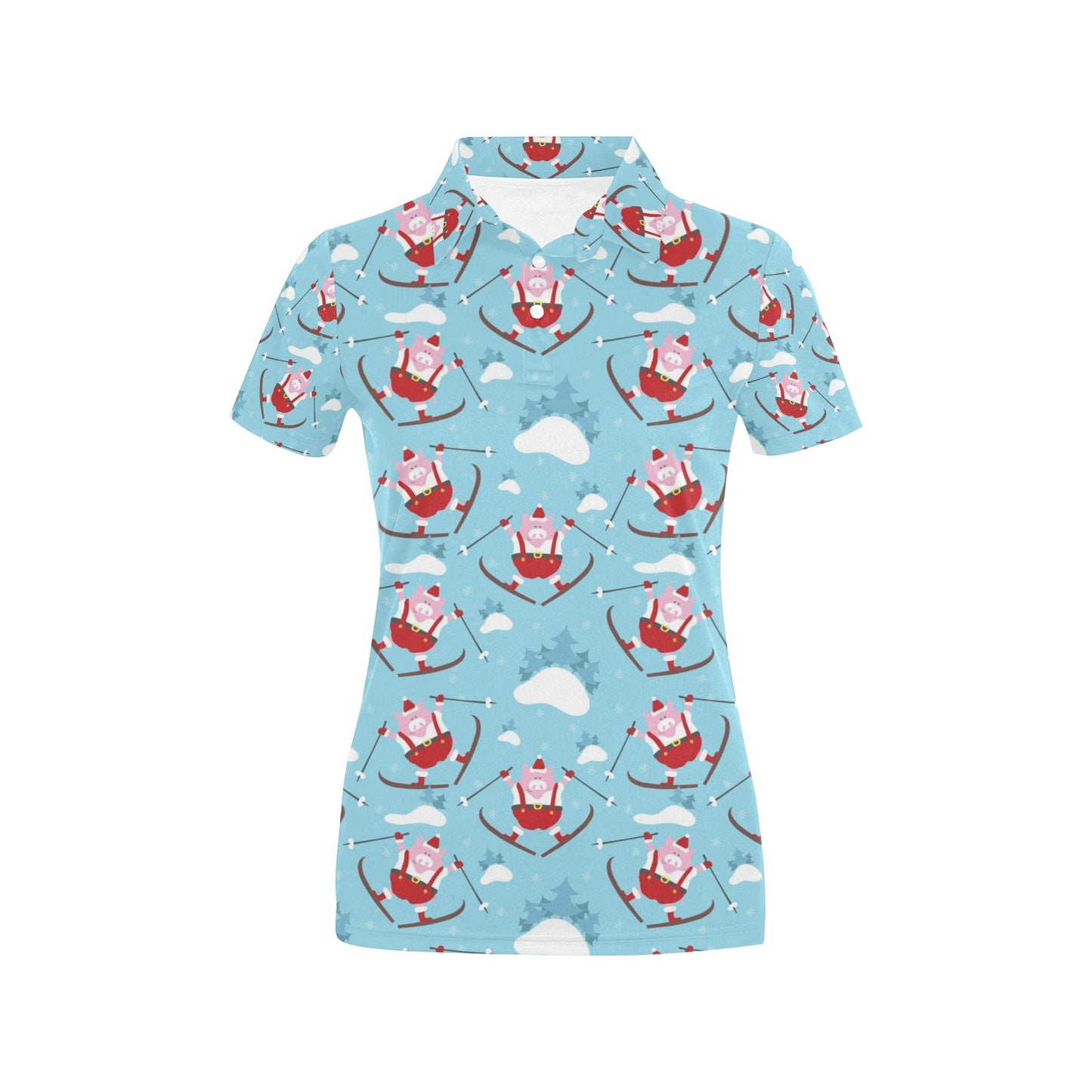 Ski Print Design LKS309 Women's Polo Shirt