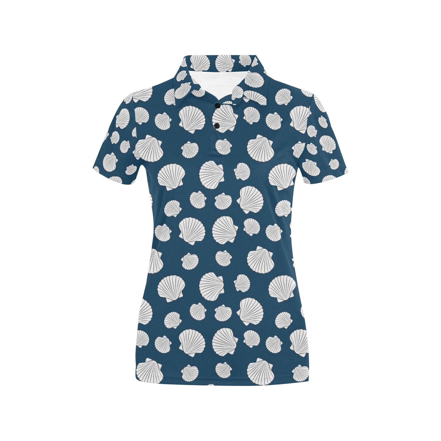 Seashell Print Design LKS3012 Women's Polo Shirt