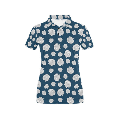 Seashell Print Design LKS3012 Women's Polo Shirt
