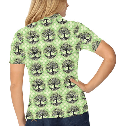 Celtic Pattern Print Design 010 Women's Polo Shirt