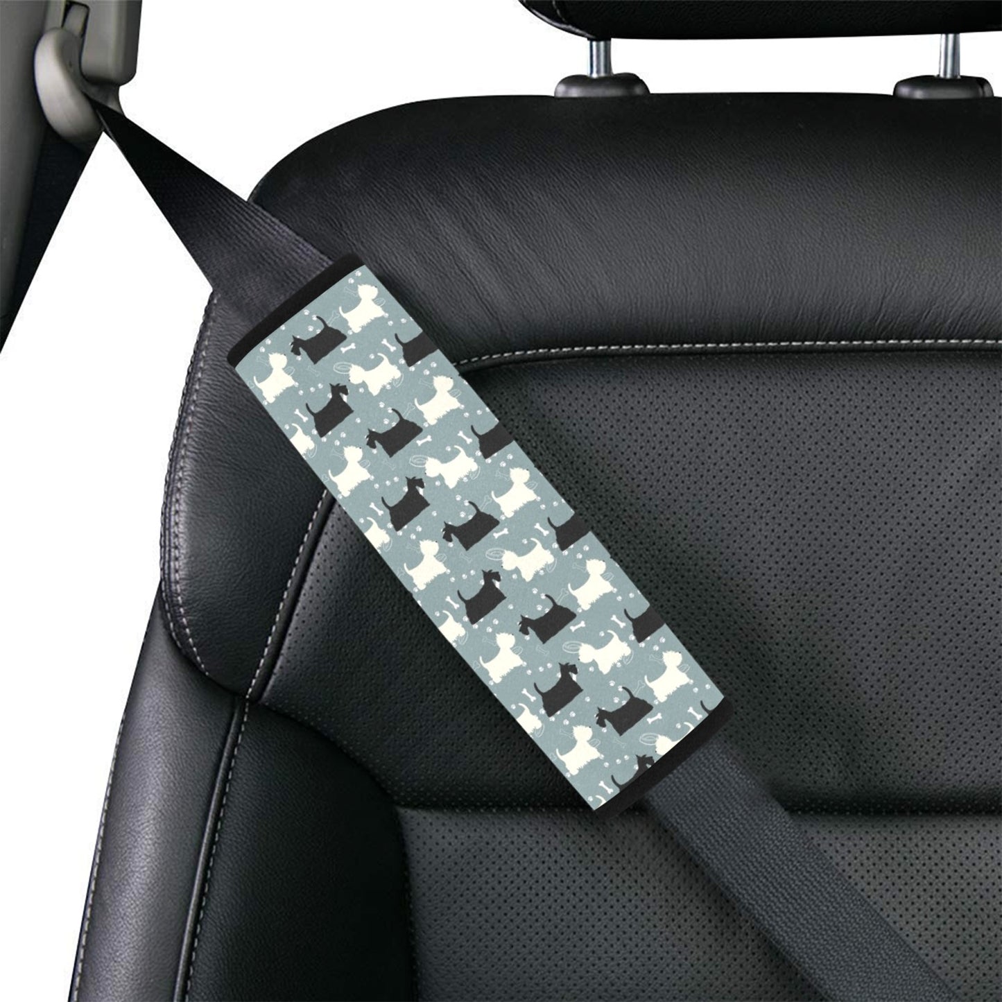 Scottish Terriers Print Design LKS301 Car Seat Belt Cover