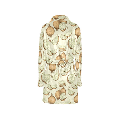 Onion Pattern Print Design A02 Women's Fleece Robe