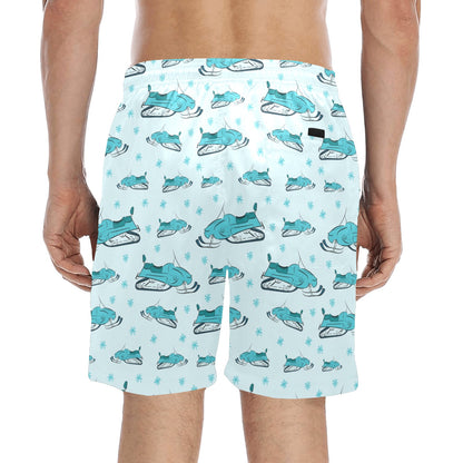 Snowmobile Print Design LKS301 Men's Swim Trunks Beach Shorts