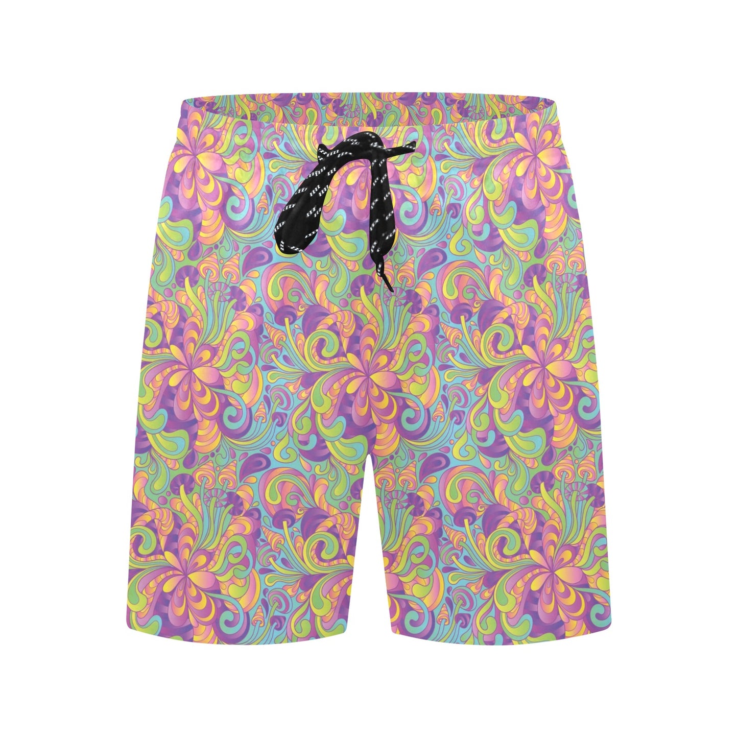 Trippy Print Design LKS306 Men's Swim Trunks Beach Shorts