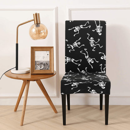 Skeleton Print Design LKS305 Dining Chair Slipcover