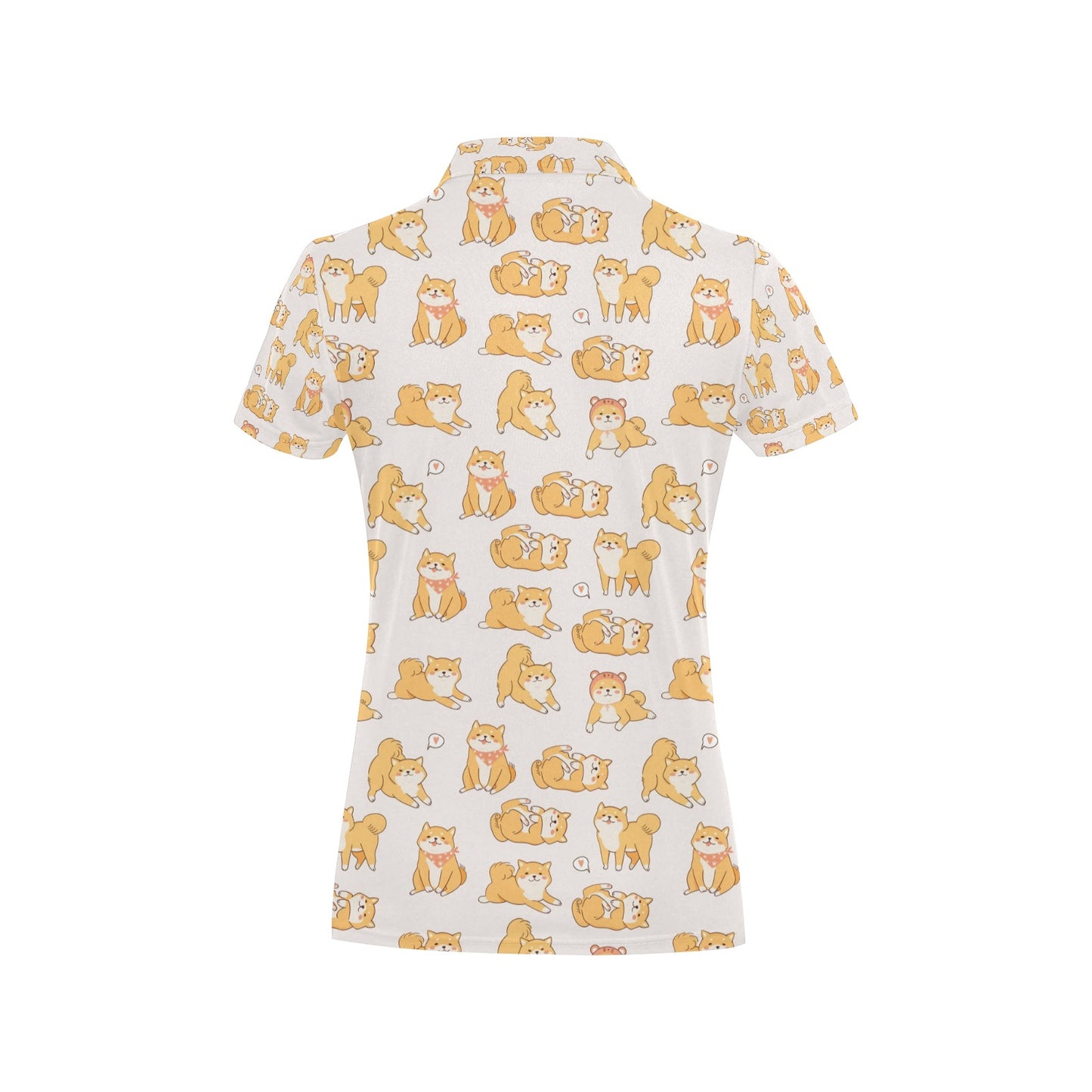 Shiba Inu Print Design LKS308 Women's Polo Shirt