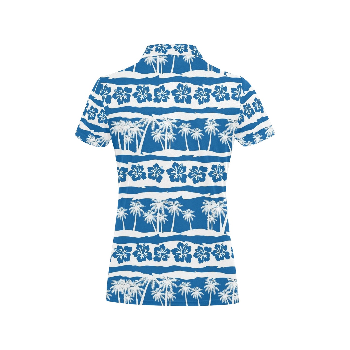 Hawaiian Themed Pattern Print Design H021 Women's Polo Shirt